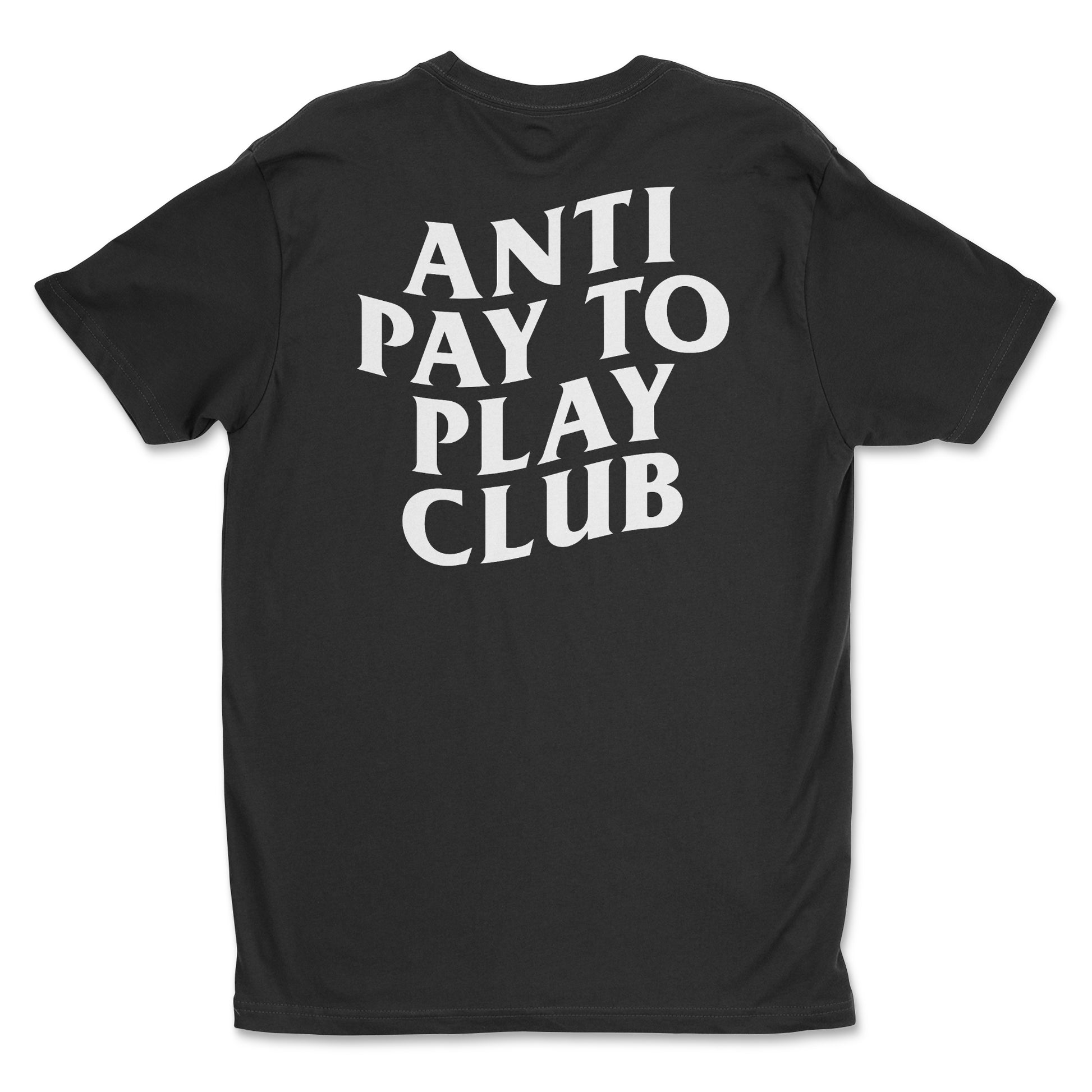 anti pay-to-play club t-shirt black