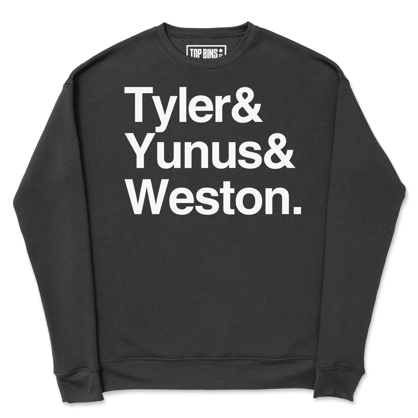 Tyler Yunus Weston sweatshirt black front adjusted