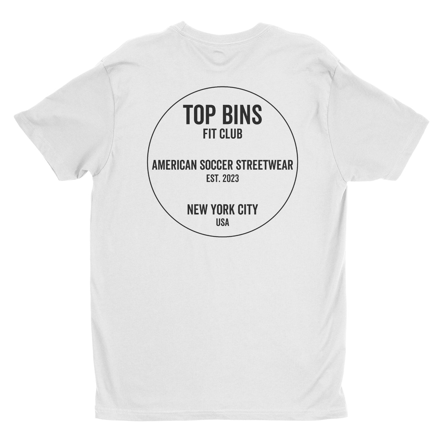 white top bins no. 1 t-shirt i american soccer streetwear